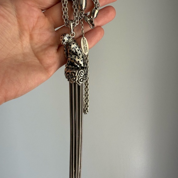 Roberto Cavalli Authentic Silver Color Chunky Panther Necklace - Picture 1 of 8